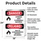 Signmission Storage Area Flammable Material Bilingual Danger Sign, Aluminum, 18in W x 24in L, 2PK OS-2PACK-DS-A-1824-VS-1583 - alternate 4